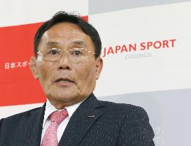 New chief of Japan Sports Council meets press