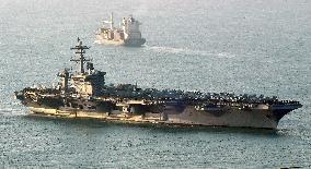 U.S. nuclear-powered aircraft carrier arrives in S. Korea for joint drills