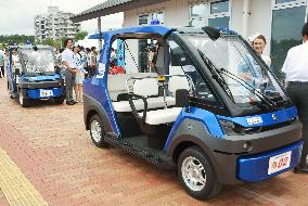 Experiment of self-driving cars held in Okinawa