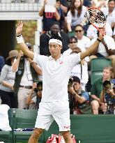 Tennis: Nishikori rolls into 2nd round at Wimbledon