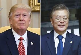 Trump welcomes new N. Korea sanctions in phone talks with Moon