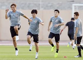 Football: Japan training for Asian Cup