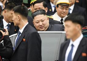Kim Jong Un's arrival in Vietnam