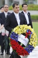 Ecuadorian president in Hiroshima