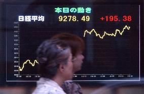 Nikkei ends at 9-month high after Tankan spurs strong buying