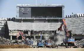 Demolition work at National Stadium