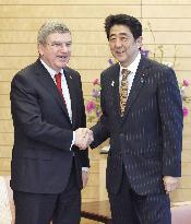PM Abe meets IOC chief Bach in Tokyo
