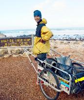 Japanese man finishes 10,000km north-south Africa trek