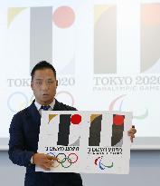Tokyo Olympics emblem designer attends press conference