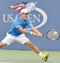 Nishikori crashes out in first round of U.S. Open