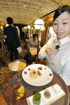 Special sweets served on sightseeing train in southwestern Japan