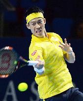 Tennis: Nishikori defeats del Potro to reach Swiss Indoors semis