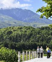 Japan's emperor, empress visit Rishiri Island