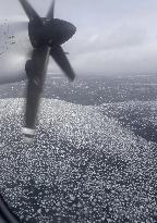 Floating ice in Sea of Okhotsk