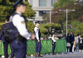 Security tightened ahead of Japan emperor's enthronement parade