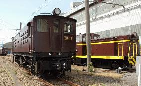 British-made steam locomotive, made 1923, on display in Saitama