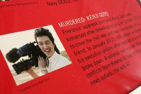 Photo of murdered journalist Goto displayed at Washington museum