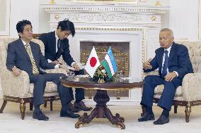 Japanese PM Abe meets Uzbekistan's Pres. Karimov