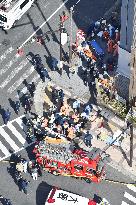 Car plows into pedestrians in central Osaka