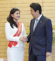 PM encourages aspiring politician beauty queen to run for LDP
