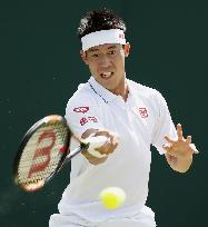 Japan's Nishikori advances to 4th round at Wimbledon