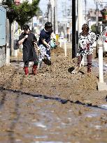 Powerful typhoon in Japan