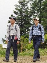Crown Prince Naruhito climbs Mt. Kaiun in Yamanashi Pref.