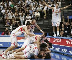 Spain beats Argentine 75-74 at World Basketball Championships