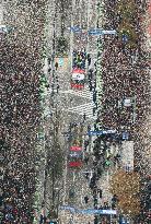 Fighters parade to celebrate Japan Series victory