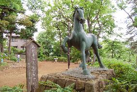 Tokyo scene: Statue of ancient warlord's horse