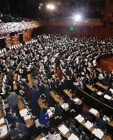 Opposition lawmakers leave lower house chamber in protest