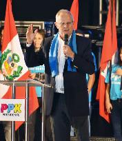 Peru presidential candidate Kuczynski campaigns in election