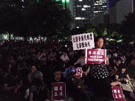 H.K. pro-independence forces rally against election ban, China's control