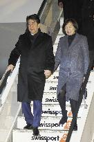 Japan PM Abe, wife at Zurich Airport