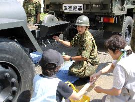 Damaging effects of typhoon in Japan