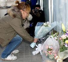 Flowers offered after murder at cram school in Kyoto