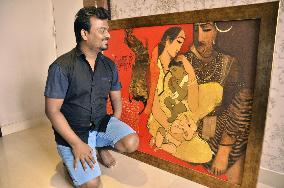 Young Indian painter uses Internet to sell own works