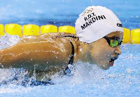 Madrini represents refugee team in women's 100-meter butterfly