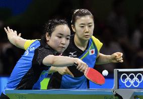 Olympics: Japanese pair wins in table tennis team event