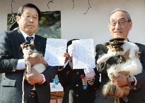 Japanese railway commemorates 10th anniversary of cat stationmaster