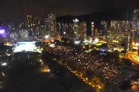 H.K. commemorates the 1989 Tiananmen massacre in China