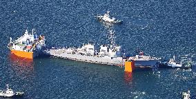 U.S. destroyer Fitzgerald leaves Yokosuka