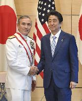 Japan PM Abe holds talks with U.S. Pacific Command chief Harris