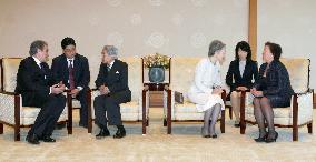 Emperor Akihito meets Albanian Prime Minister Berisha
