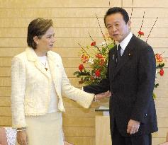 Prime Minister Aso meets with Mexican Foreign Minister Espinoza