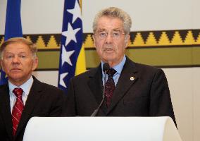 Austrian president speaks after WWI ceremony in Bosnia
