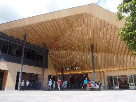 Mt. Takao station on Keio railway line in Tokyo suburb refurbished