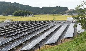 Solar power plant built at tsunami-hit school site in northern Japan
