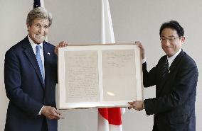 Top U.S., Japan diplomats meet in Hiroshima