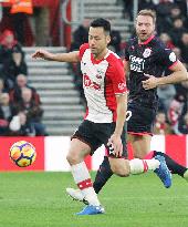 Southampton's Maya Yoshida against Huddersfield